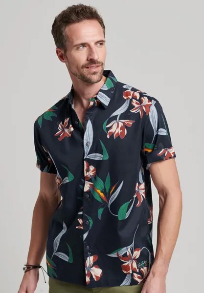 Рубашка VINTAGE HAWAIIAN SHORT SLEEVE  Superdry, синий