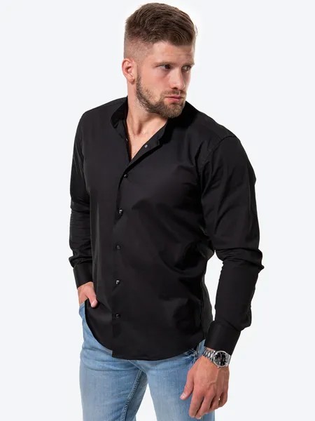 Рубашка мужская HappyFox HFCL1002 черная 50 RU