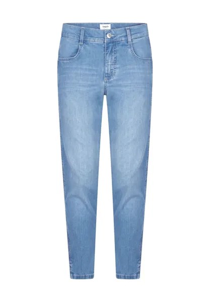 Джинсы «Cici Crop Slit», длина 7/8, разрезы по бокам, женские ANGELS, голубой
