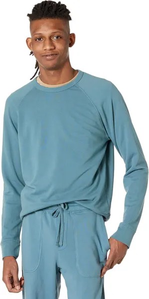 Толстовка Vince Long Sleeve Garment Dye Crew, цвет Washed Malibu Water