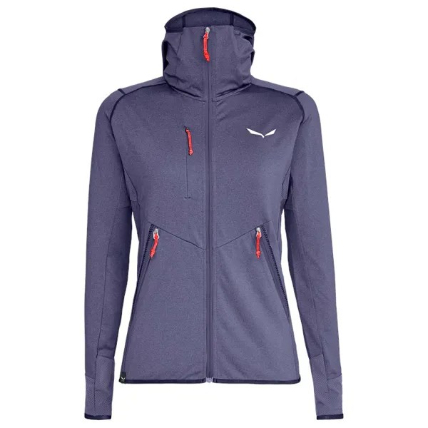 Флисовая жилетка Salewa Women's Agner Hybrid Polarlite Fullzip Hoody, цвет Navy Blazer Melange