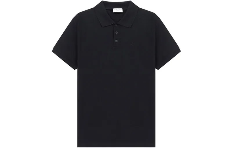 SAINT LAURENT Мужская рубашка поло, цвет Black