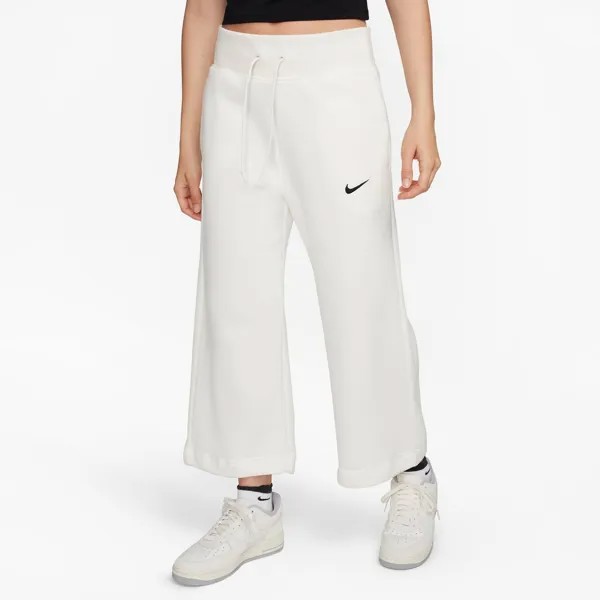Женские укороченные спортивные штаны из флиса с высокой посадкой Nike Sportswear Phoenix, белый
