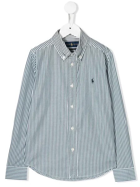 Ralph Lauren Kids рубашка в полоску с логотипом
