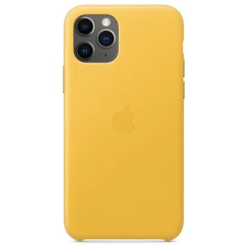 Чехол-накладка Apple кожаный для iPhone 11 Pro лимонный сироп