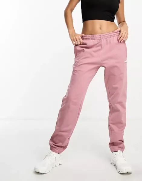 Спортивные брюки Hummel из розовой ткани с логотипом