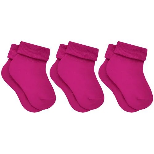 Носки RuSocks 3 пары, размер 10-12, розовый