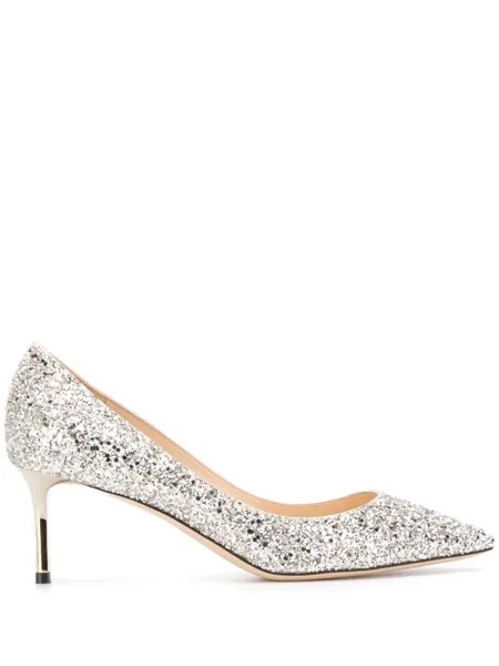 Туфли-лодочки Romy 60 Jimmy Choo, серебристый