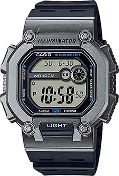 Японские наручные  мужские часы Casio W-737H-1A2. Коллекция Digital