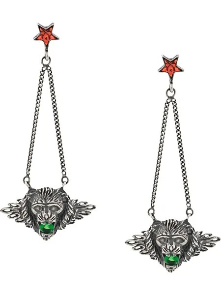 Iosselliani Leo Head Puro earrings