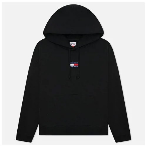 Женская толстовка Tommy Jeans Tommy Center Badge Hoodie чёрный , Размер L