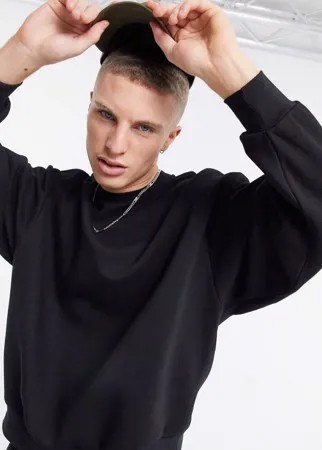 Черный oversized-свитшот River Island-Черный цвет