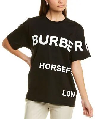 Женская футболка оверсайз с принтом Burberry Horseferry
