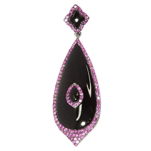 Подвеска из серебра с рубинами RJPS-001409-01-RUS-OX-BLK JV