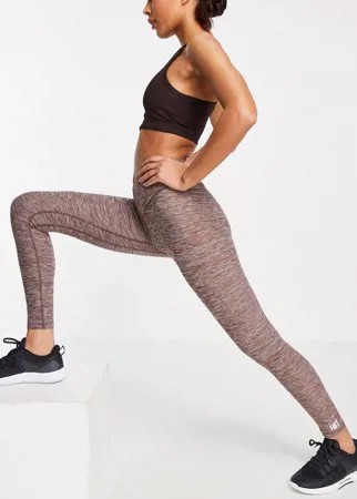 Леггинсы шоколадного цвета с высокой талией HIIT-Коричневый цвет