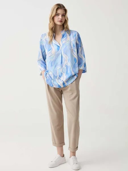 Укороченные джоггеры с вытачками и отворотами Hybrid, цвет light beige