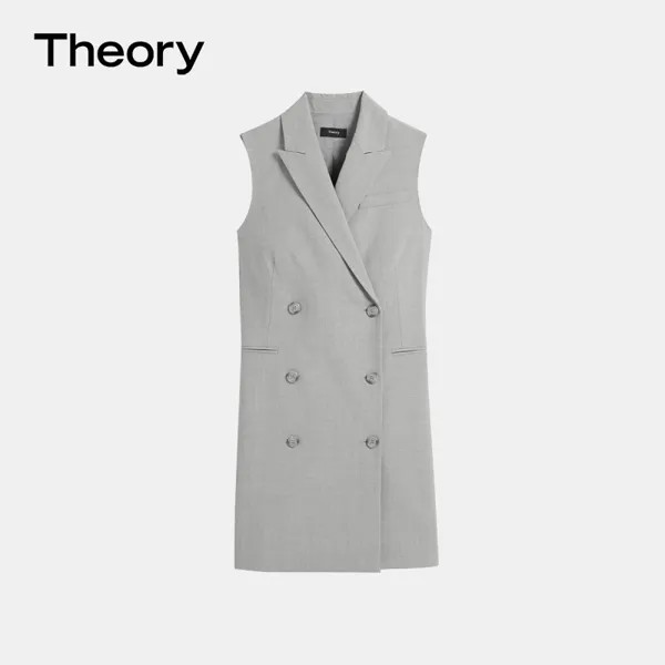 Женский костюм без рукавов Theory, светло-серый