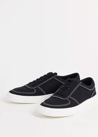 Черные кроссовки с контрастными строчками ASOS DESIGN-Черный цвет
