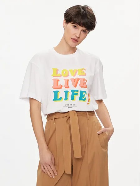 Футболка стандартного кроя Weekend Max Mara, белый