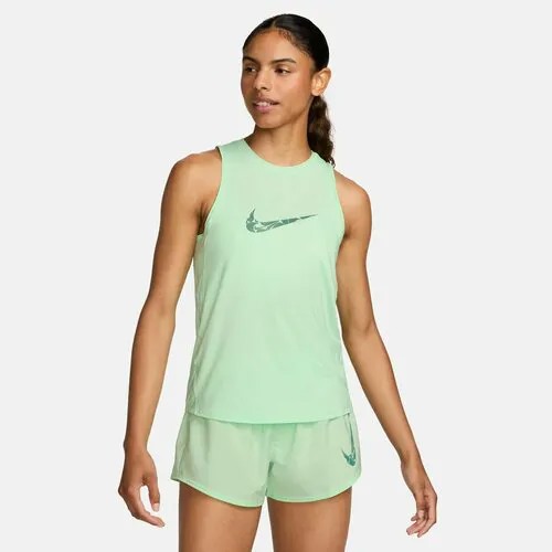 Майка спортивная NIKE One Graphic Running Tank Top, размер M, зеленый