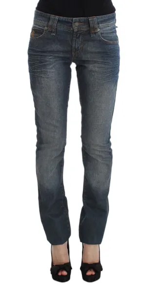 Джинсы JOHN GALLIANO Джинсы синего цвета из смеси хлопка, джинсовая ткань узкого кроя s. Рекомендуемая розничная цена W25 — 480 долларов США.