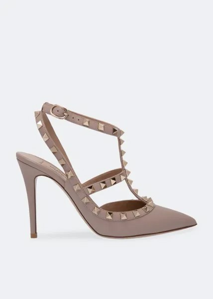 Туфли VALENTINO GARAVANI Rockstud pumps, бежевый