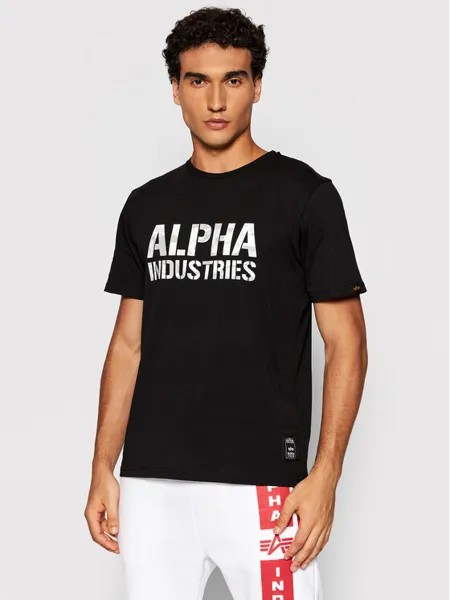 Футболка стандартного кроя Alpha Industries, черный