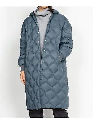 RAG - BONE Женская синяя длинная пуховая зимняя куртка с капюшоном и длинными рукавами XS