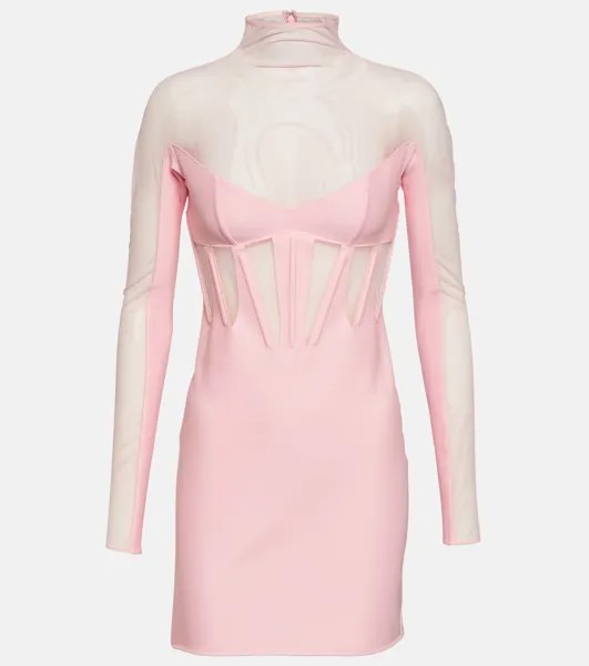 Корсетное мини-платье MUGLER, розовый