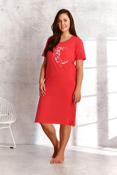Ночная сорочка женская TARO Taro_21S Bella 2303-2304-01 розовая 5XL