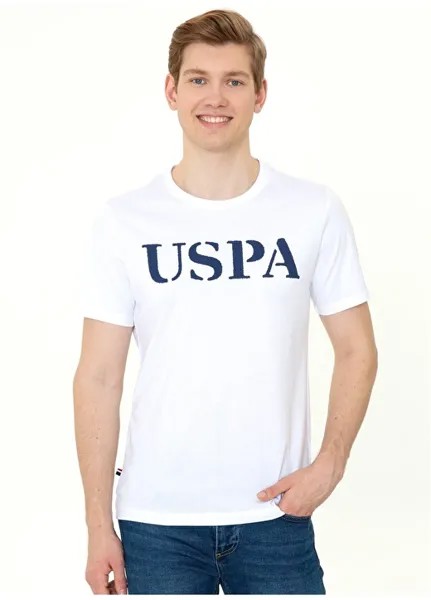 Белая мужская футболка-поло U.S. Polo Assn.