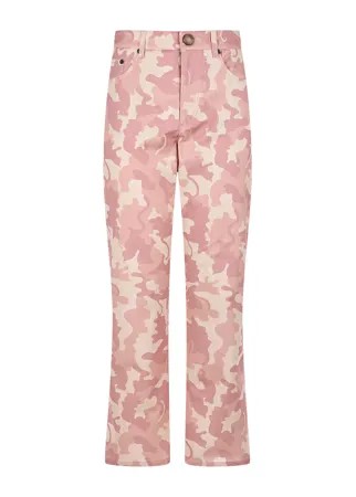 Розовые брюки с камуфляжным принтом Vivetta