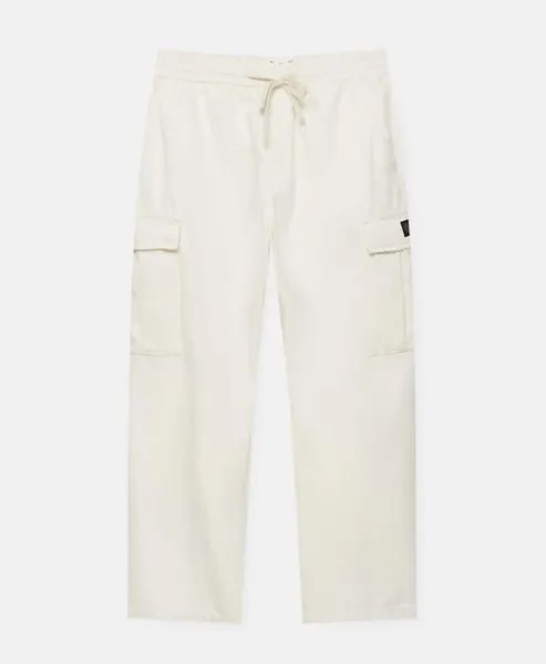 Джинсы Pull&Bear Cargo With Drawstrings,  кремовый