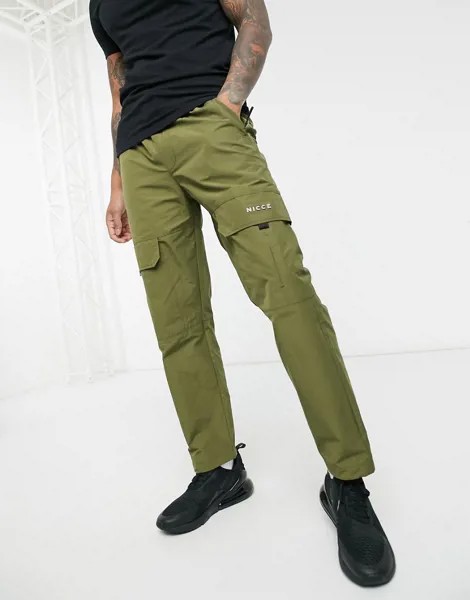 Спортивные брюки оливкового цвета Nicce Quatro-Зеленый цвет