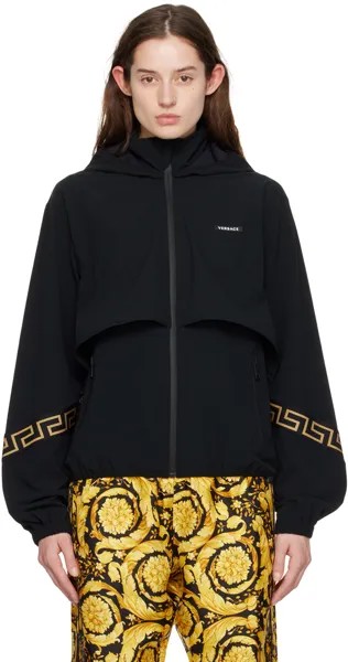 Черная куртка Greca Versace Underwear