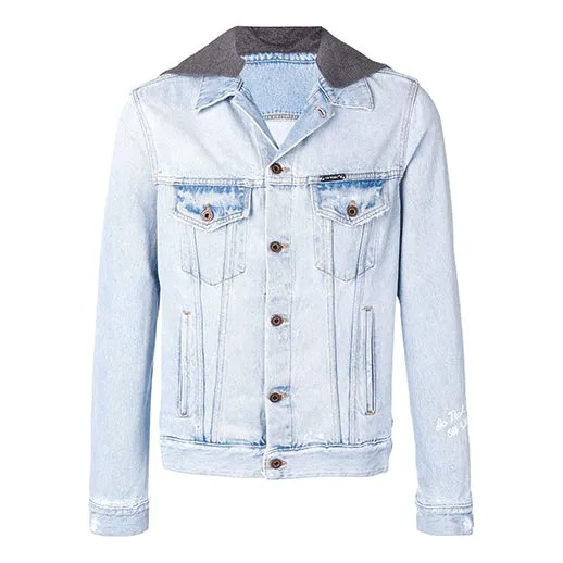 Куртка OFF-WHITE hooded Jacket Version Blue, мультиколор