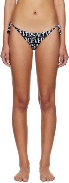 Черные плавки бикини с принтом Versace Underwear