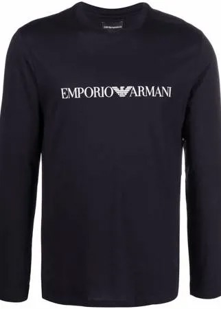 Emporio Armani топ с длинными рукавами и логотипом