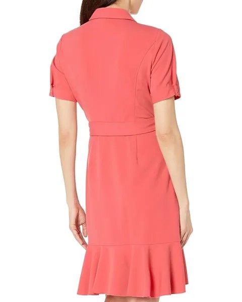 Платье Tommy Hilfiger Scuba Crepe Shirtdress, цвет Geranium