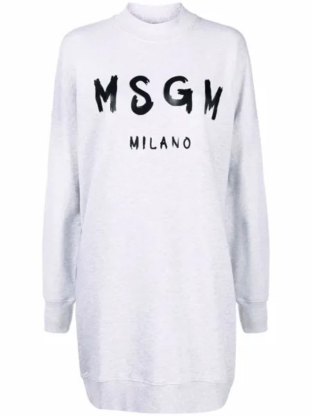 MSGM платье-толстовка с логотипом