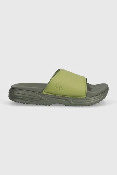 Шлепанцы CHUNKY COMF SLIDE MINIMAL RAW Calvin Klein Jeans, зеленый