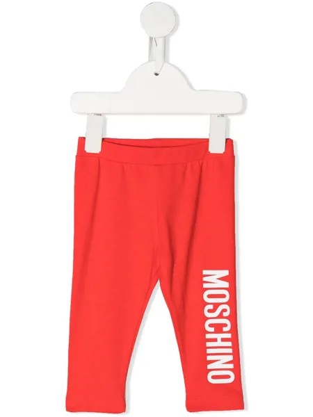 Moschino Kids легинсы с логотипом