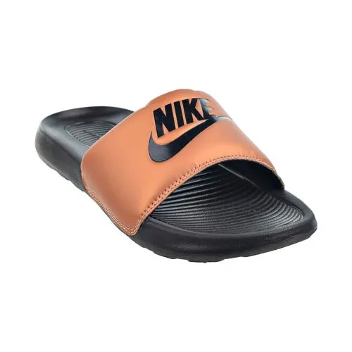 Женские шлёпанцы Nike Victori One чёрно-медный металлик CN9677-003