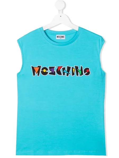 Moschino Kids топ без рукавов с логотипом