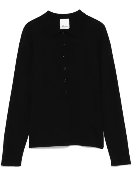 Allude шерстяная рубашка поло, черный