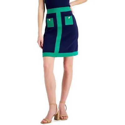 Женская офисная юбка-карандаш длиной выше колена с цветными блоками Anne Klein BHFO 8555