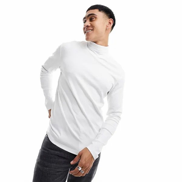Лонгслив Jack & Jones Premium Roll Neck, белый