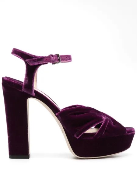 Jimmy Choo бархатные туфли Heloise 120, фиолетовый
