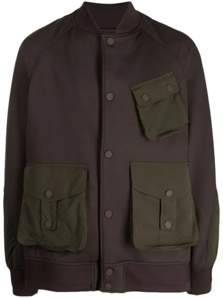 Бомбер Varsity с рукавами реглан White Mountaineering, коричневый