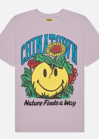 Мужская футболка Chinatown Market Smiley Planter, цвет фиолетовый, размер S